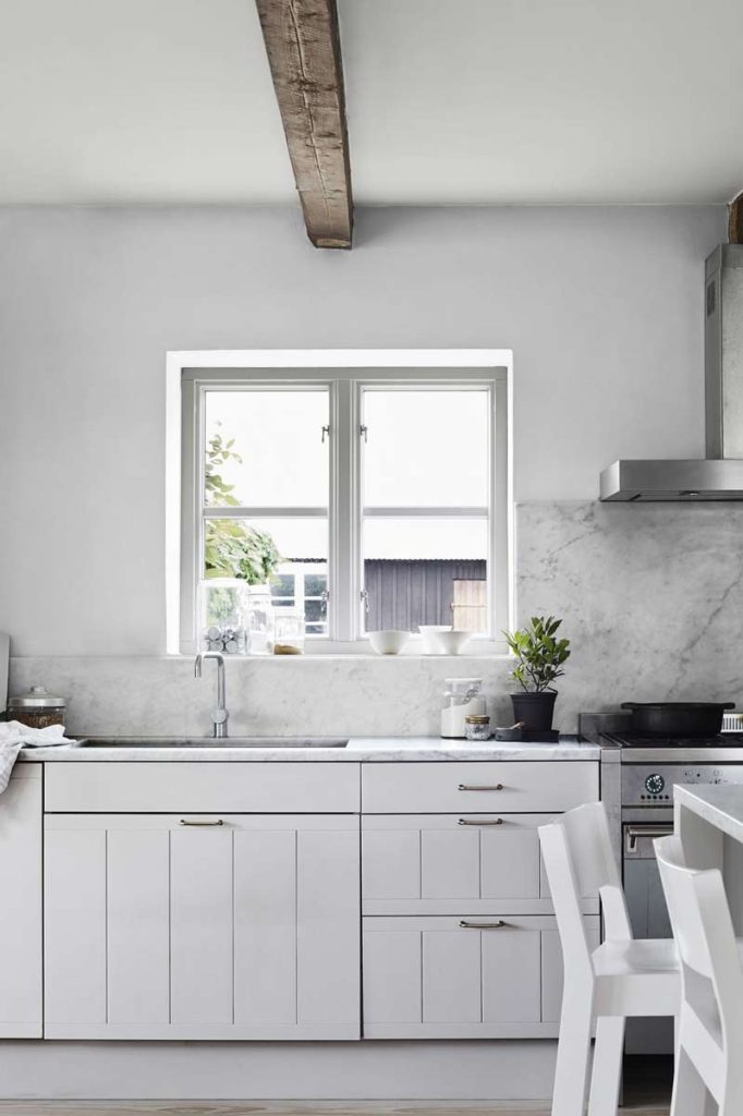 ایده 28 دکوراسیون آشپزخانه رنگ سفید